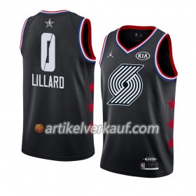 NBA Portland Trail Blazers Trikot Damian Lillard 0 2019 All-Star Jordan Brand Schwarz Swingman - Herren